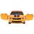 A Chevrolet Camaro SS 1:32 méretarányú fém öntött játék autó elülső nézete nyitott ajtókkal