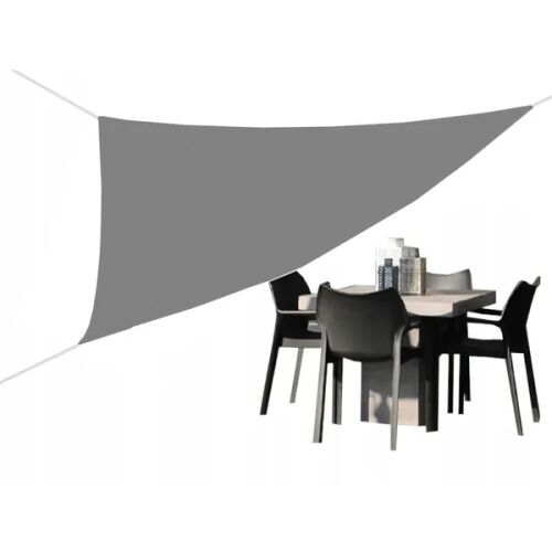 Gray Triangle Shade Sail 3x3x3m providing shade for outdoor dining area