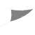 Grey triangular sunshade with dimensions 300 cm x 300 cm x 300 cm