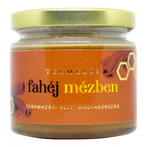 Természet ízei fahéjas méz 230g üvegben, Magyar méz fahéjrudakkal - Méz