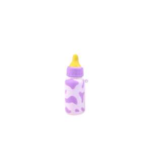 Purple cow print stress ball shaped like a baby bottle - Ramiz