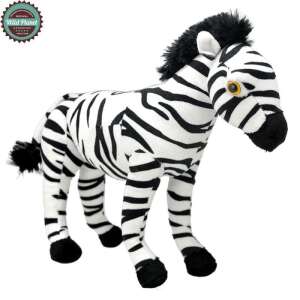 Plüss zebra, üvegszemű, 30 cm 44703145 Plüss - Zebra