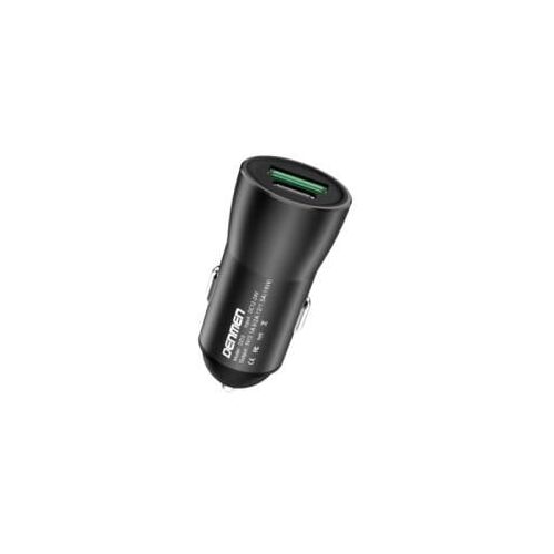 AUTÓS TÖLTŐ 18W 3A FEKETE DENMEN 3100mA DUAL USB+PD QC3.0 DZ10 163675986 - Autós töltő