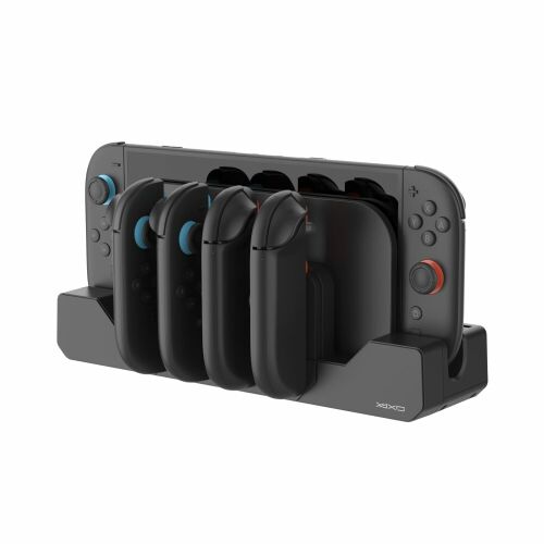 Yaxo Power Shock Joy-Con NS2-hez Techno fekete 173822971 - Kontroller töltőállomás