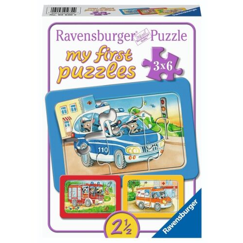 3x6-os puzzle Mentőautók 163687646 - Puzzle