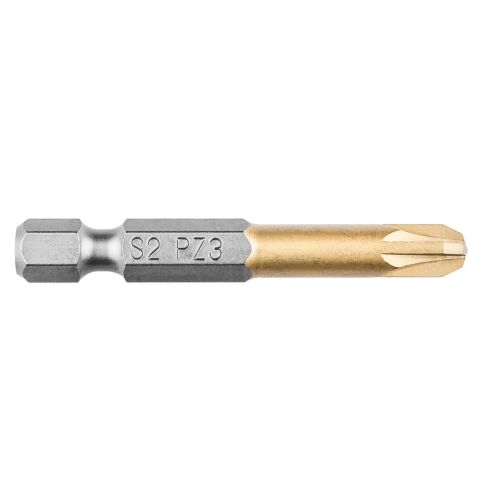 GRAPHITE PZ3 50mm csavarhúzó bit, közeli nézet a tartós S2 acél bitről - Bitfej