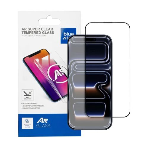 Edzett üvegfólia iPhone 17 Pro Max készülékhez, Blue Star 5D AR, fekete 163734857 - Blue Star