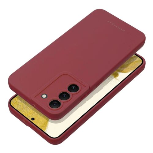 Szögletes nézet a Roar Luna bordó telefontokról Samsung S25 Ultra telefonon - Roar