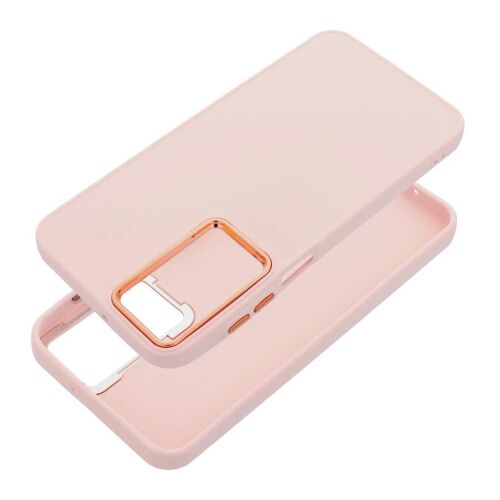 FRAME rózsaszín Samsung S25 Edge tok, ferde nézet - OEM