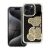 Teddy Bear csillámos iPhone 16 tok egy iPhone 16 készüléken