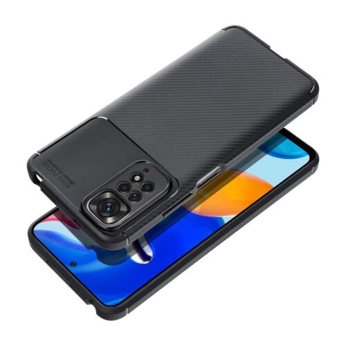 Ütésálló Xiaomi Redmi Note 14 5G tok karbon mintával - OEM