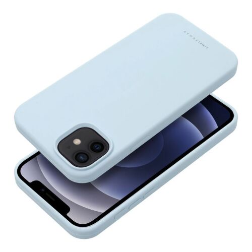 Simply Roar Cloud Skin világoskék iPhone 12 szilikon tok iPhone 12-n, kamera védelem bemutatása. - Telefontok