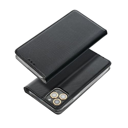 SMART CASE Könyvtok Motorola Edge 60 Pro készülékhez, fekete, nyitott nézet - Telefontok