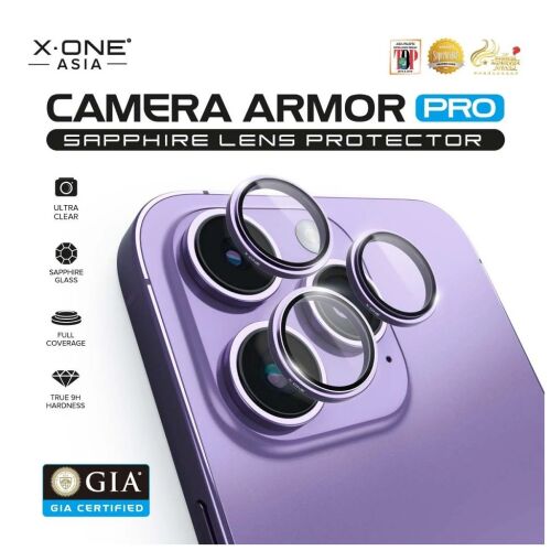 X-ONE Sapphire Camera Armor Pro ezüst kameravédő iPhone 17 Pro készülékhez - X-ONE
