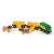 Brio Farm Train 33404, green locomotive, yellow cargo cars, brown and white cow, brown horse, wooden toy train set