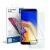 Blue Star 9H edzett üveg kijelzővédő fólia Samsung Galaxy J6 Plus készülékhez, csomagolással és telefon kijelzővel