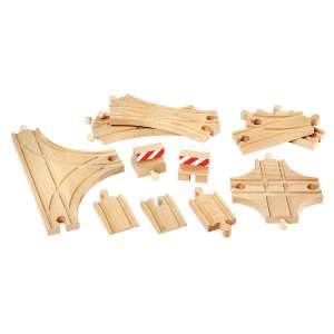 Brio Advanced Expansion Pack 33307 set de cale ferate din lemn, 11 piese - Tren, element feroviar, autostradă