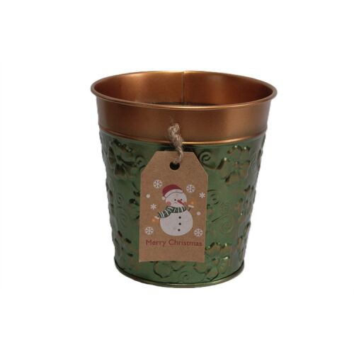 KASPÓ BÁDOG KARÁCSONYI LOGÓVAL 140-B-385/M D16X15HXD11CM 1DB
