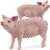 Two Schleich Farm World Domestic Pig Figures - Mother and Child Piglets
