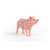 Schleich FARM WORLD pig figurine, pink pig toy, realistic farm animal figure