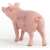 Schleich FARM WORLD pig figurine, pink pig toy, realistic farm animal figure, back view