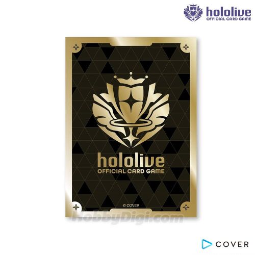 Hololive Official Card Game Holoca kártyavédő, arany és fekete dizájn, Bushiroad kártyatok, standard méret, TCG-hez - Kártyajáték