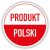 'PRODUKT POLSKI' címke, jelezve, hogy lengyel termék, piros-fehér kör ikon