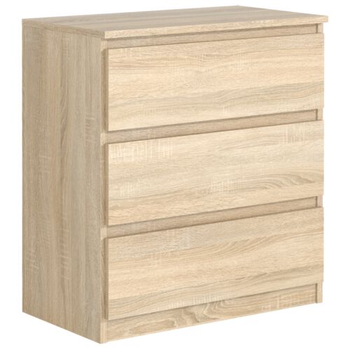 SONOMA 3 fiókos komód Sonoma tölgy színben, modern minimalista design fogantyú nélkül, ideális hálószobákba, előszobákba, gyerekszobákba és irodákba - Komód