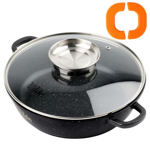 Mély gránit serpenyő fedővel TERRUNA AROMA indukciós 24 cm
