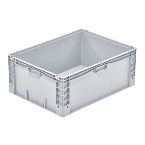 TÁROLÓKONTÉNER 800x600x320 szürke műanyag tárolókonténer, tartós raktári és ipari használatra, 126 liter űrtartalom, élelmiszeripari PP-C anyag - Tárolás és rendszerezés