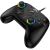 Genius GX-23UV Gamepad Black, enyhén más szögű felülnézet jobb felől, színes joystick gyűrűkkel fehér háttéren