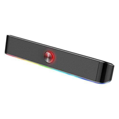 Redragon GS560 Adiemus PC gamer soundbar RGB dinamikus világítással, szöges elölnézet - PC hangszóró