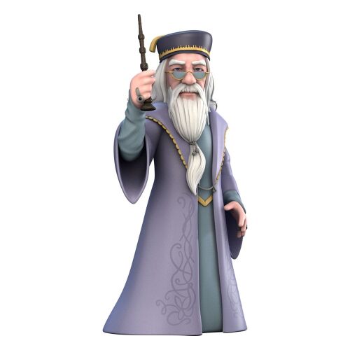 Minix Harry Potter Dumbledore figura, egy részletes, 12 cm-es stilizált gyűjtői figura a varázslóról jellegzetes köntösében, pálcát tartva. - Mesehős figura
