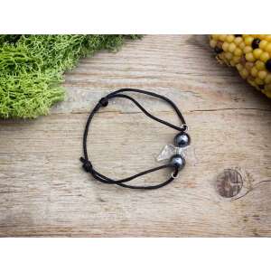 Hemantit angyal karkötő fekete zsinórral, állítható méretben - Nőknek