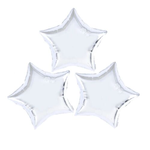 Fólia lufi, ezüst csillag, 25 cm, 3 db/cs