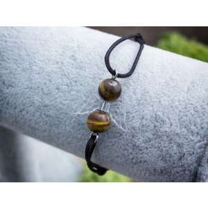 Közelkép a Szeretettel tigrisszem angyal karkötőről, állítható zsinóros karkötő - Nőknek