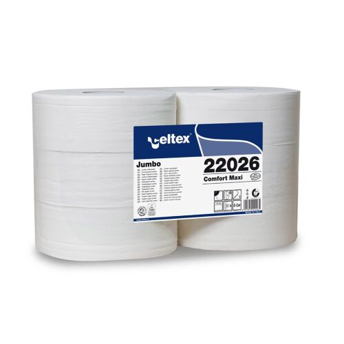 Celtex Comfort Maxi 2 rétegű fehér jumbo toalettpapír, 26cm átmérő, 260m hosszúság, 6 tekercs zsugorfóliázva, közületi felhasználásra - Celtex