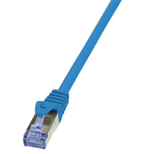 LogiLink 10G S/FTP PIMF PrimeLine patch kábel CAT6A 1m kék (CQ3036S)
