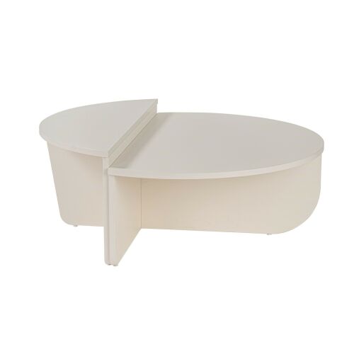 Hanah Home Coffee Table Wood White Orion - Wood White 164358053 - Nappali bútor