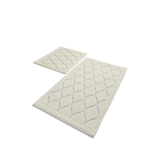 L'essential Maison Bathmat Set (2 Pieces) Ecru Dante - Ecru 164358724 - Fürdőszoba szőnyeg