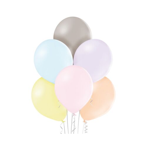 Belbal, Vegyes csomag, makaron színű latex lufi,100 db, 30 cm