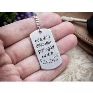 Az én anyám egy angyal acél medálos kulcstartó 78161738 - Ajándék kulcstartó