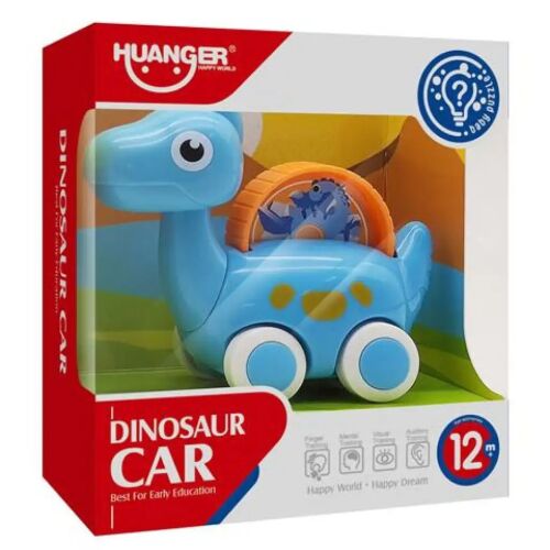 Kék dinoszauruszos bébijárgány 10,5cm 164380309 - Tolható és húzható játék