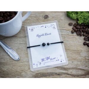 Legjobb Barátom ónix angyal karkötő ajándékkártyán - Nőknek