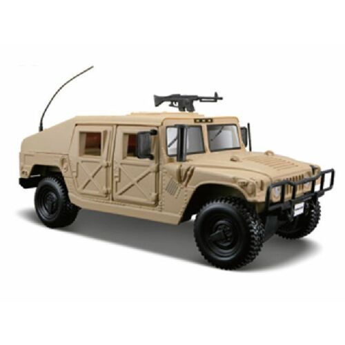 Maisto Humvee 1:24 méretarányú fém játékautó, részletgazdag sivatagi bézs katonai jármű modell gyűjtőknek és gyerekeknek - Játék autó