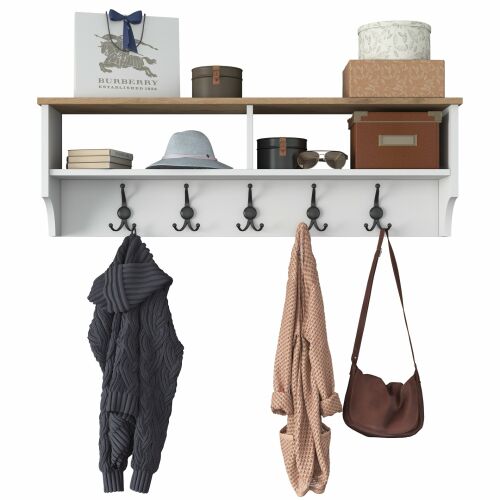 Hanah Home Előszoba állvány Fehér dió P2 - 2460 164457388 - Előszoba garnitúra