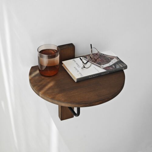 Hanah Home Fali polc Black Walnut Reve - fekete, dió 164458038 - Bútor