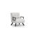 Atelier Del Sofa 1 üléses kanapéágy fehér Sando Single - Teddy szövet - fehér 164464681