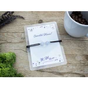 Szeretlek Mama kalcedon angyal karkötő kártyán, ajándék anyának - Nőknek