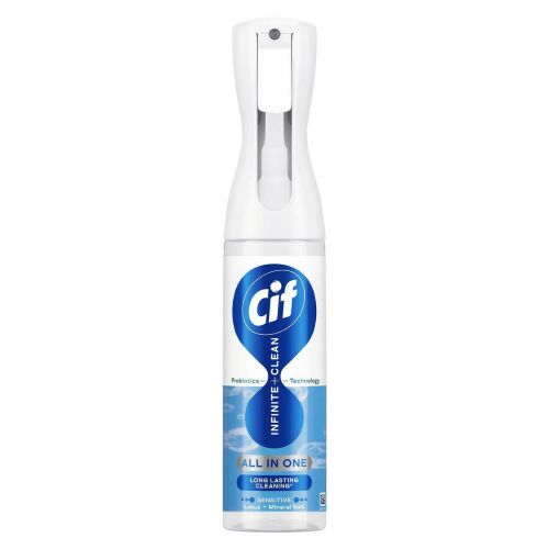 Cif Infinite+Clean All in One tisztítóspray 280ml Sensitive Lótuszvirág & Ásványi só, elölnézet - Általános felülettisztítószer